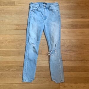 Abercrombie & Fitch Simone High Rise Ankle Distressed Jeans